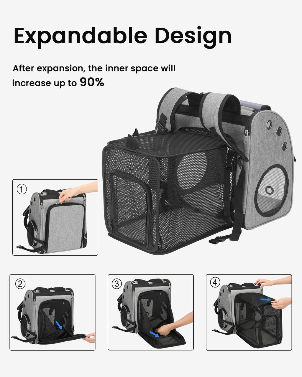 Expandable Cat Backpack Carrier S8297