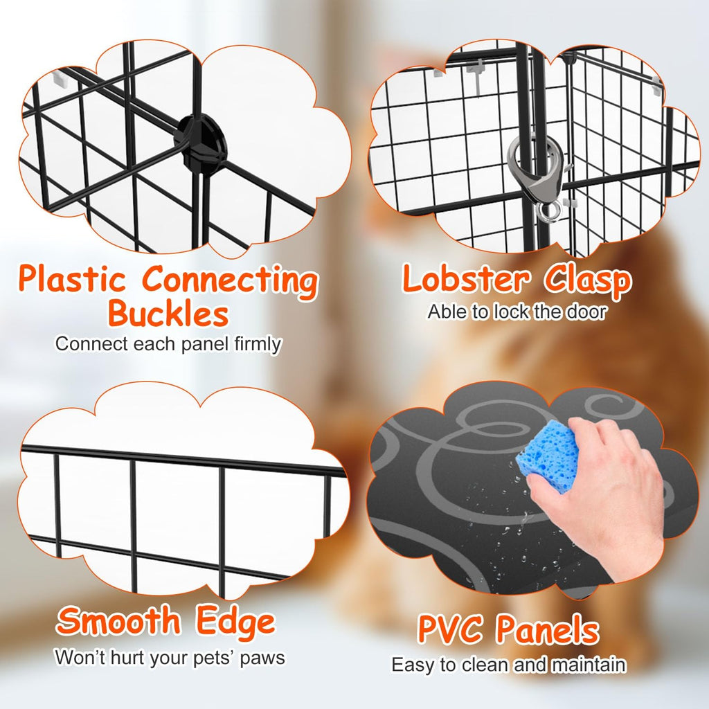 Black 2-Tier Cat Cage U5935