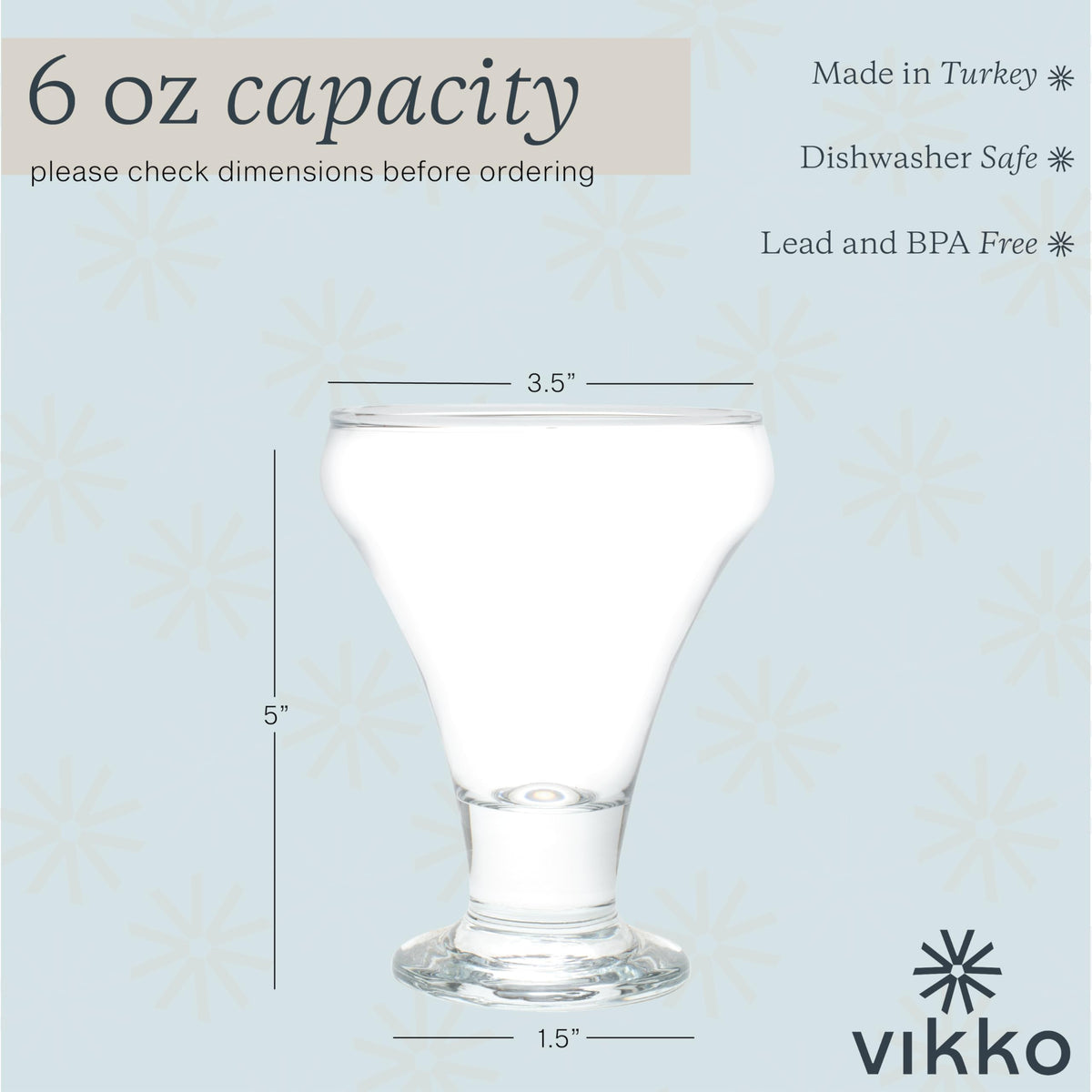 Crystal Clear 6 Ounce Stemless Martini Glasses Set of 12 B9767