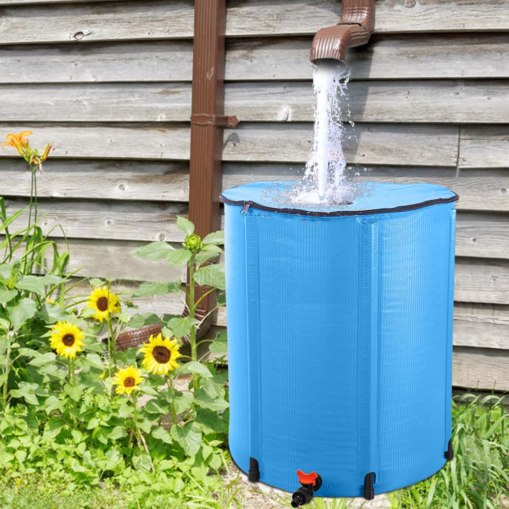 50 Gallon Blue Collapsible Rain Barrel G4001