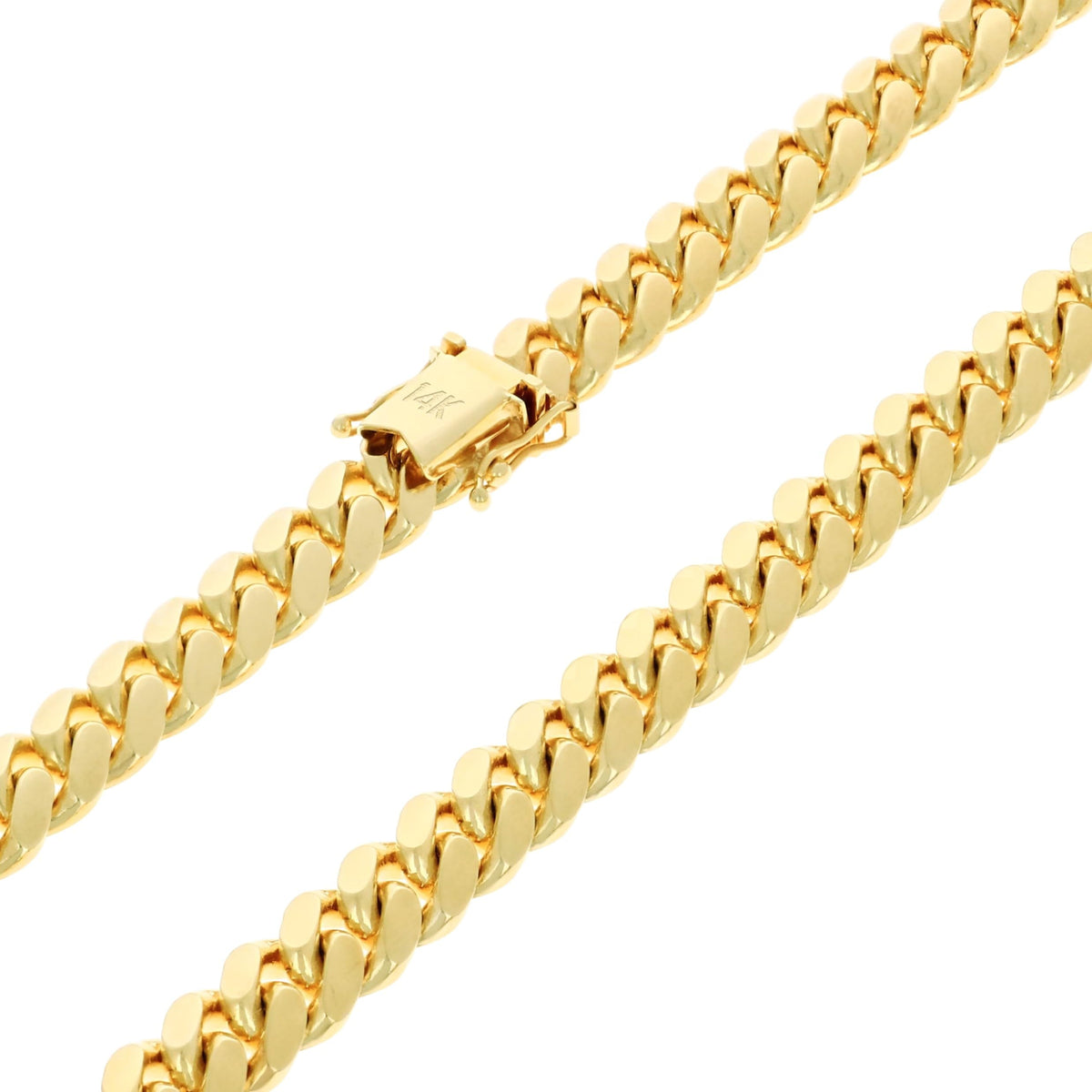 14k Yellow Gold Cuban Link Chain Necklace J4051