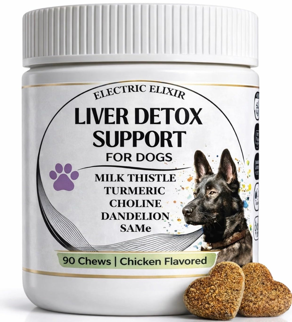 Liver Support Supplement for Dogs – Milk Thistle, Turmeric, Same & Choline – 90 Chews V6898