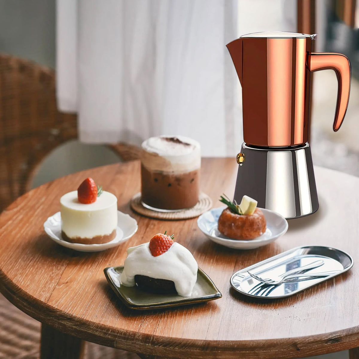 Stainless Steel Moka Pot Espresso Maker 6 Cups U598