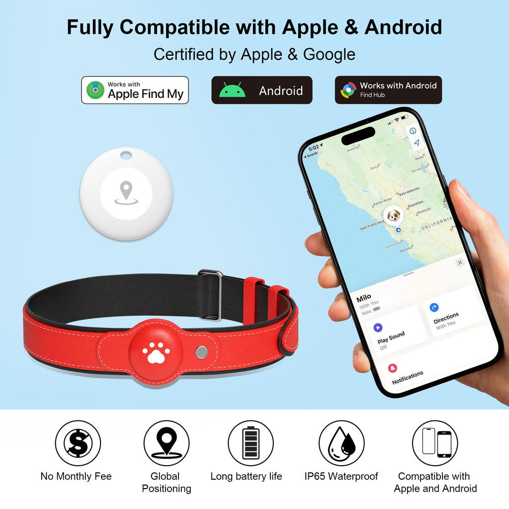 GPS Tracker for Dogs, Pet Location Tracker with Collar R684746