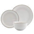 White 12 Piece Stoneware Dinnerware Set S805288
