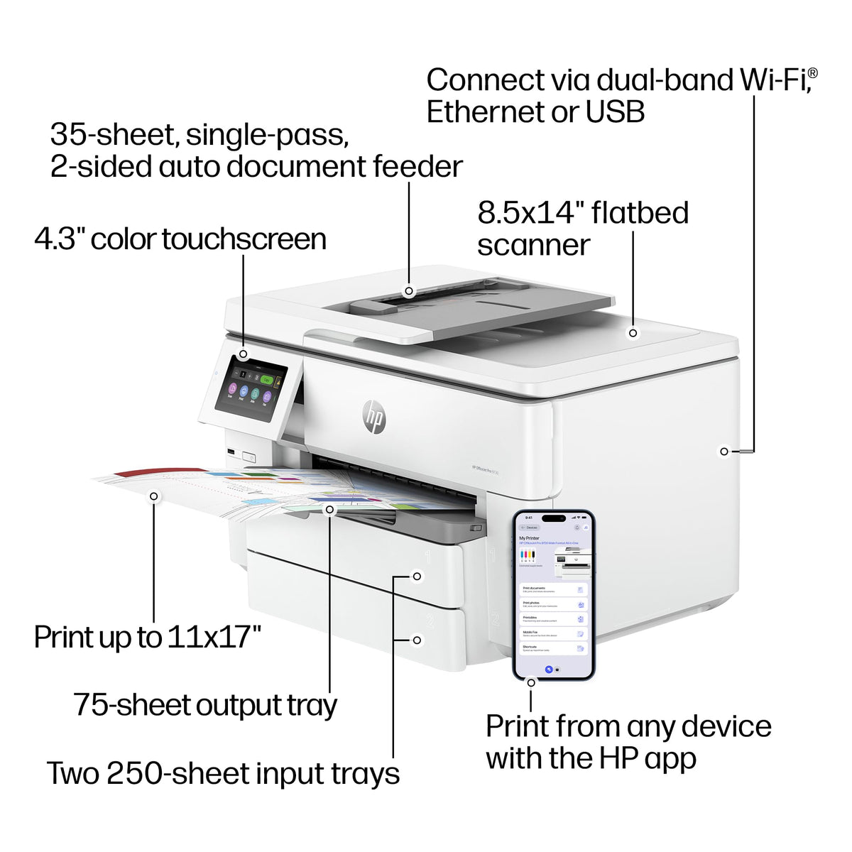 Wide-Format Wireless All-in-One Color Inkjet Printer U404000
