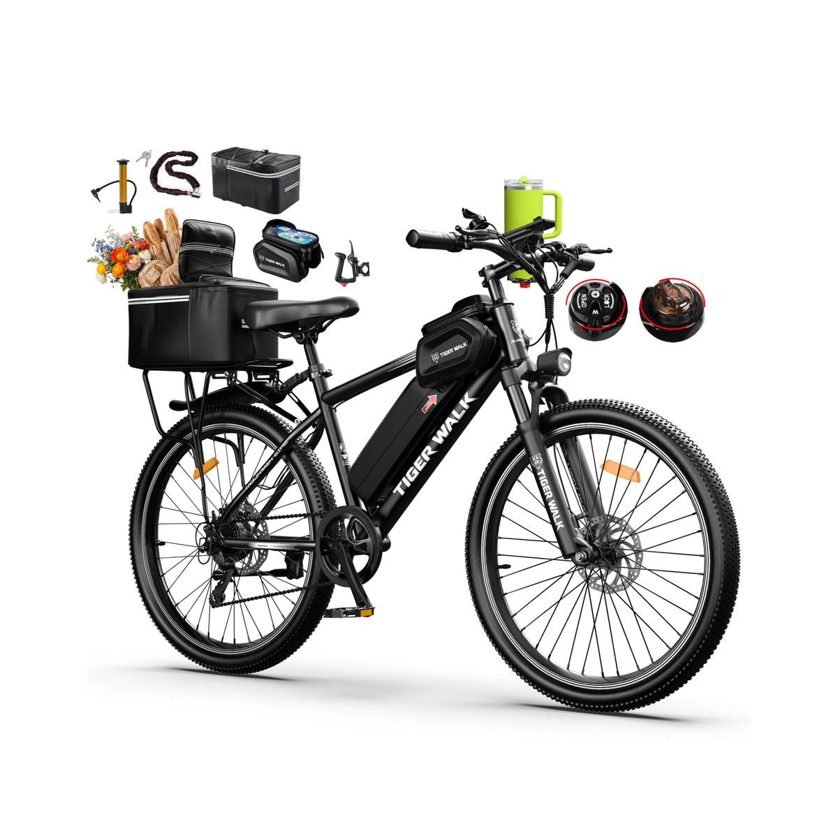 26" Electric Mountain Bike 48V 10Ah 7-Speed O1900