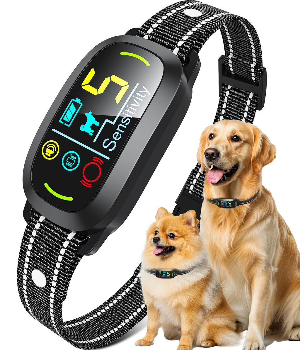 Black Dog Bark Collar with 5 Training Modes Q47644