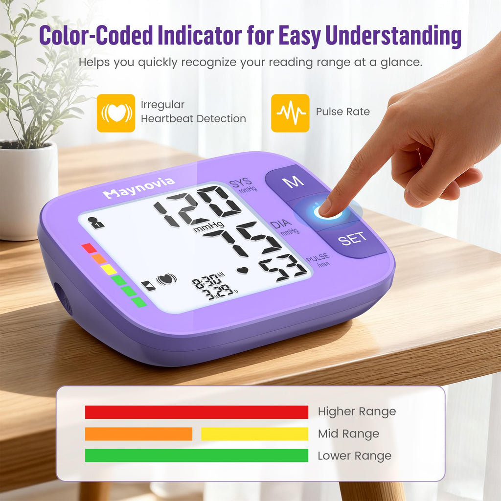 Upper Arm Blood Pressure Monitor 8.6-16.5 in Cuff Purple G883505