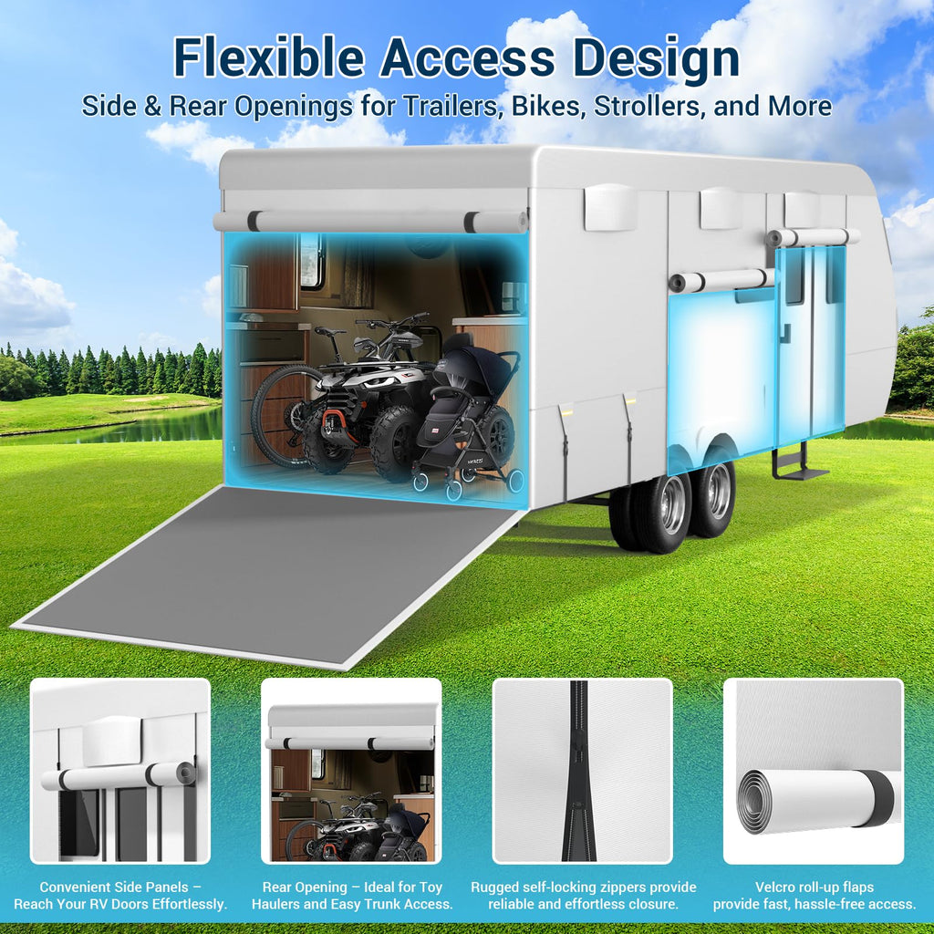 600D Oxford Fabric 30-33ft Travel Trailer Cover E411646