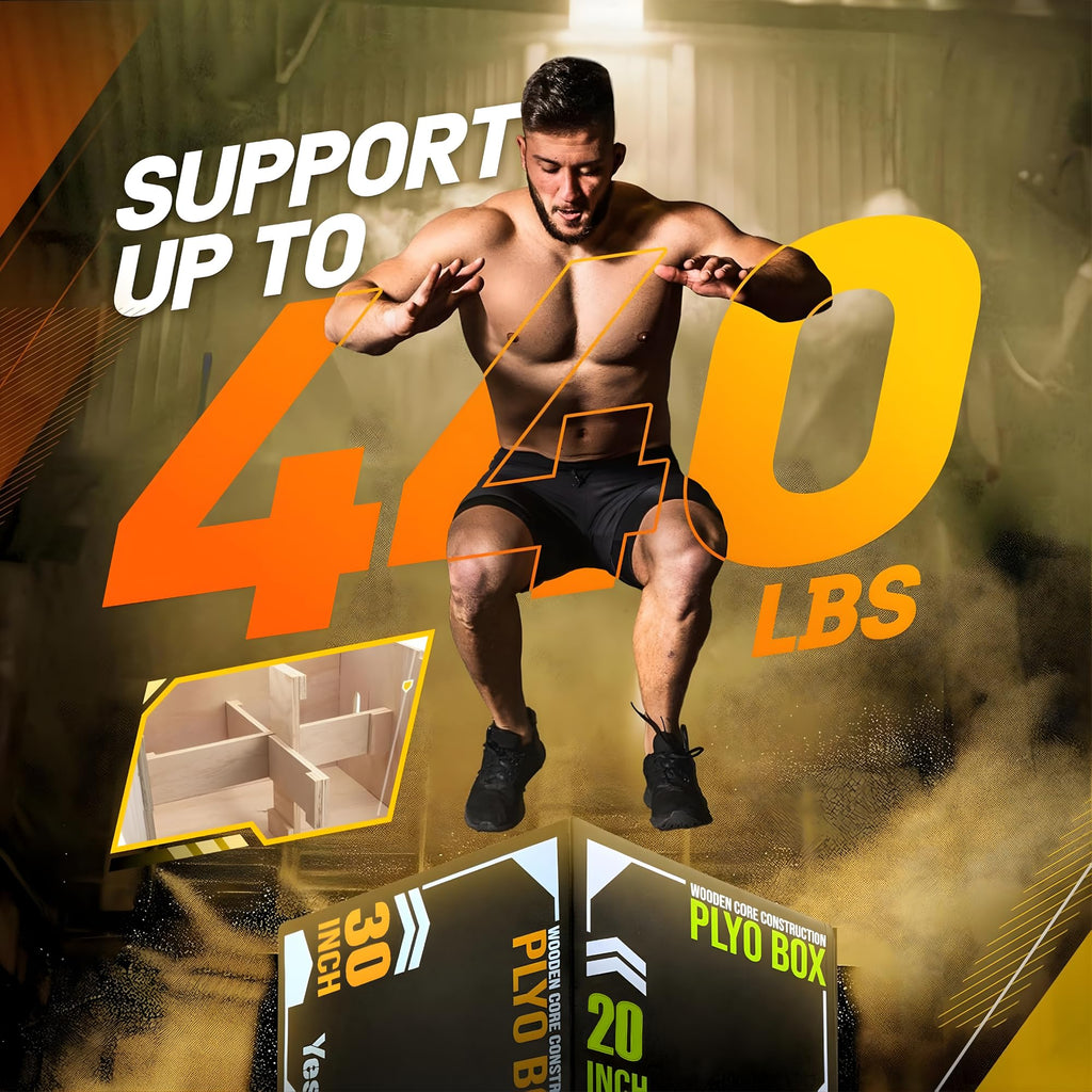 3-in-1 Soft-Padded Plyo Box with Wooden Core X89111