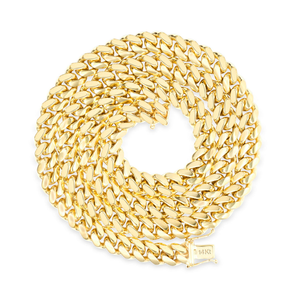 14k Yellow Gold Cuban Link Chain Necklace J4051