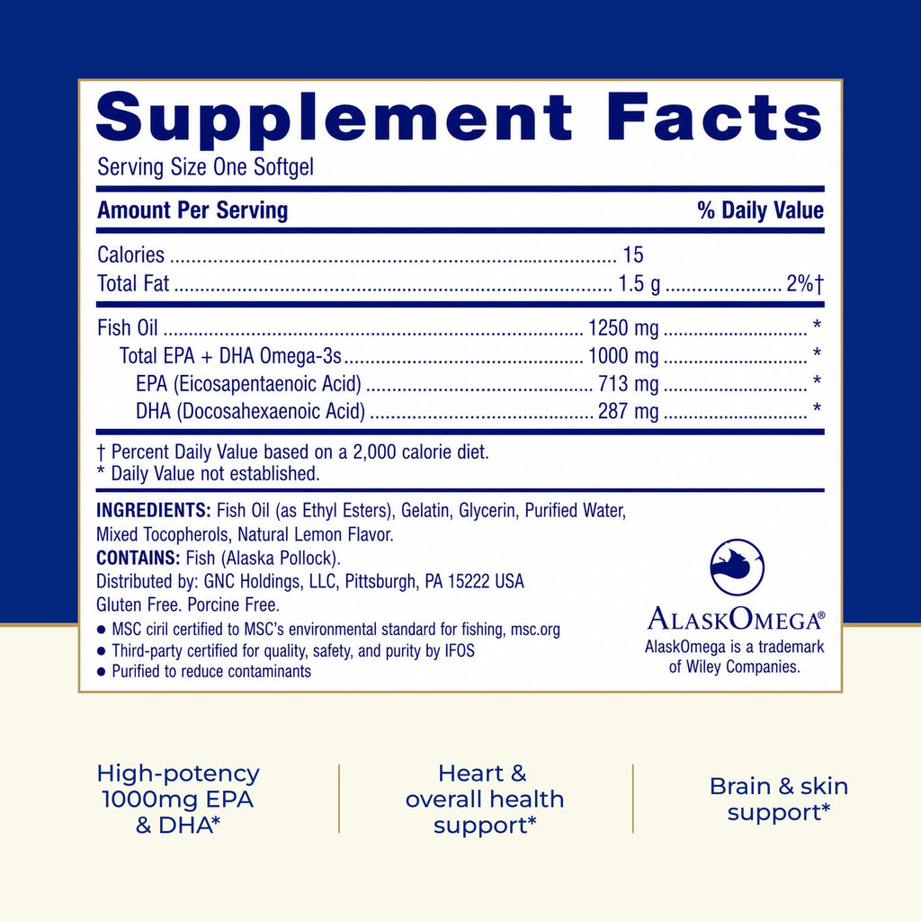 Omega Fish Oil 1000mg 120 Count V978477