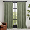 Sage Green Velvet Curtains 96 inches J41577