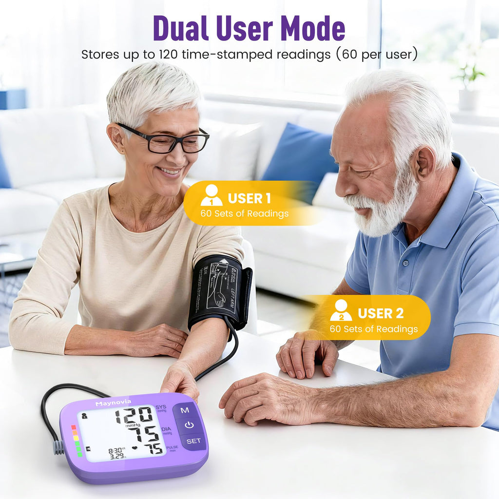 Upper Arm Blood Pressure Monitor 8.6-16.5 in Cuff Purple G883505