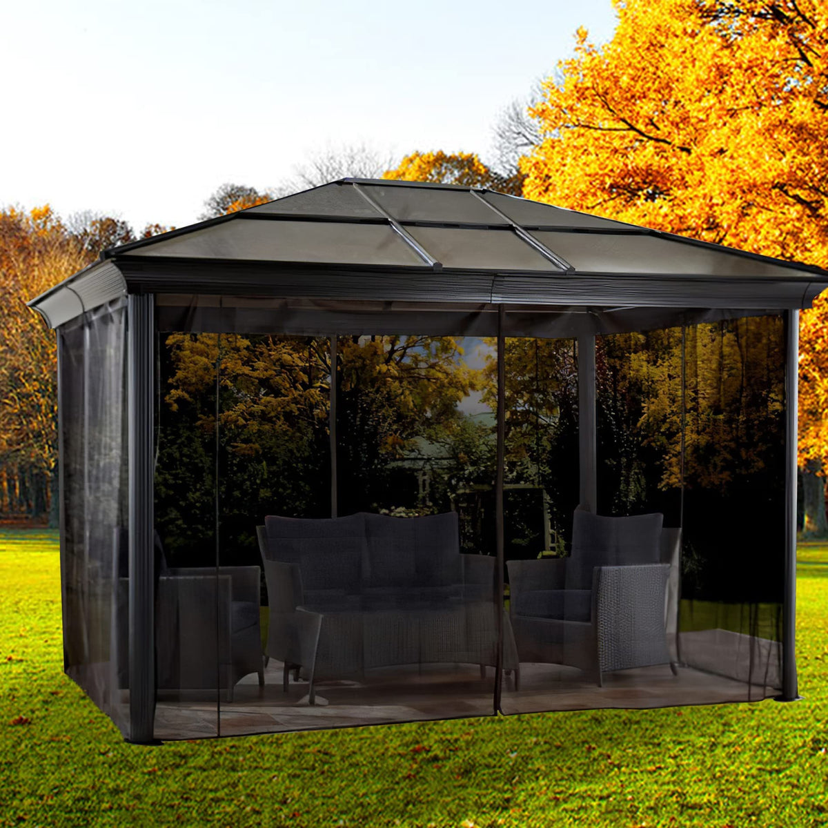 10x12 FT Black Mosquito Netting Z90853