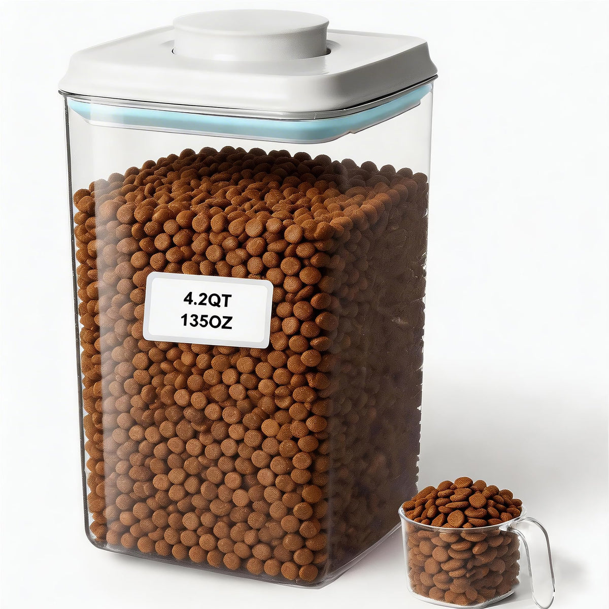 Dog Cat Treat Container with Scoop X886147