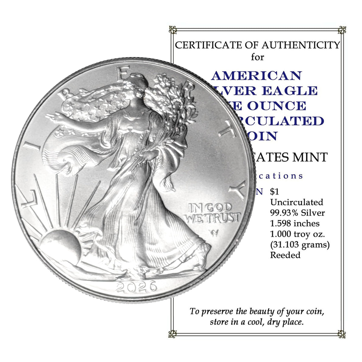 1 oz Silver Eagle Uncirculated W448773