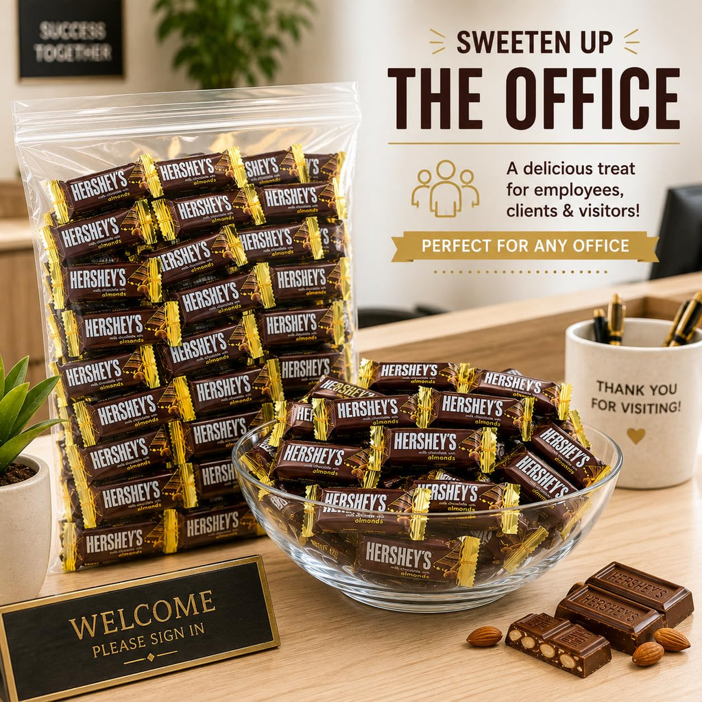 Milk Chocolate with Almonds Bars 50 Pieces Snack Size F926230