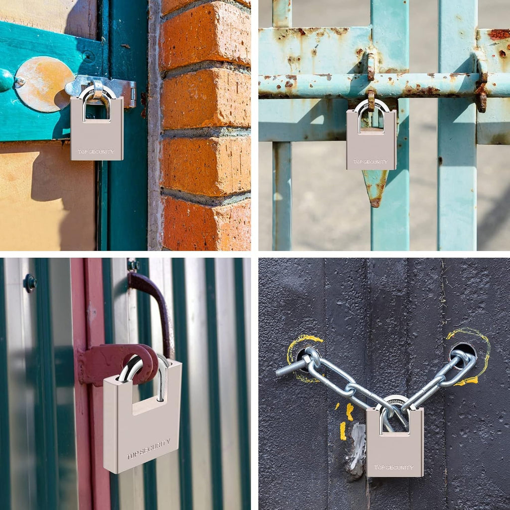 Heavy Duty Solid Brass Keyed Padlock with 4 Keys O470328