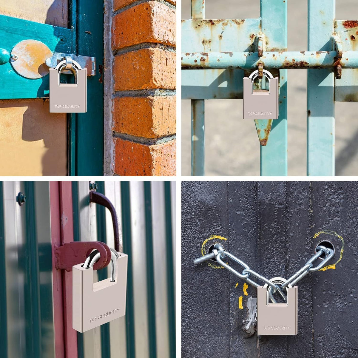 Heavy Duty Solid Brass Keyed Padlock with 4 Keys O470328