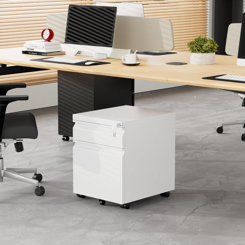 2 Drawer Metal Mobile File Cabinet with Lock T262