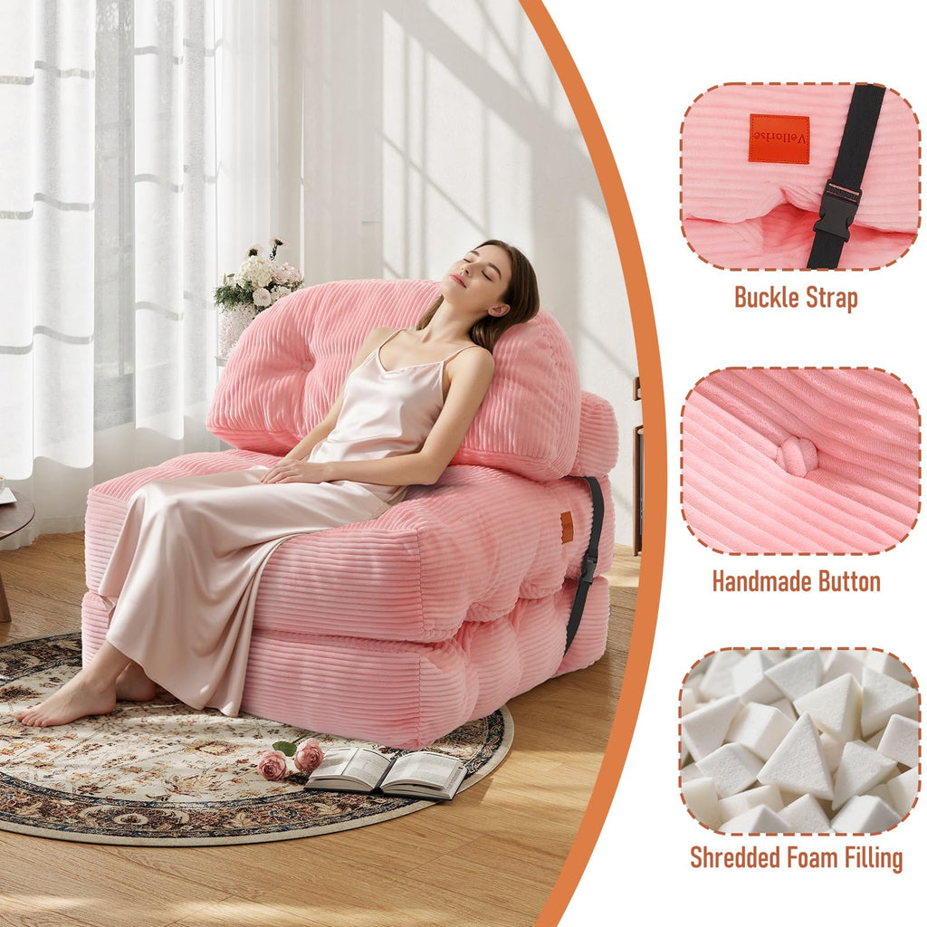 Folding Convertible Sofa Bed with Pillow Y84594