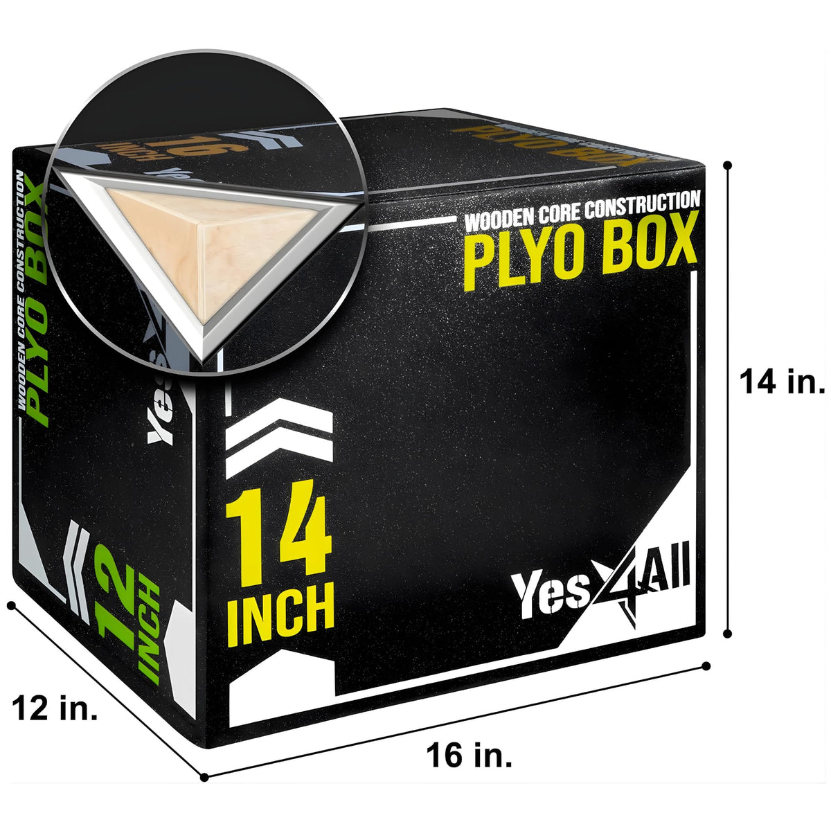 3-in-1 Soft-Padded Plyo Box with Wooden Core X89111