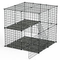 Black 2-Tier Cat Cage U5935