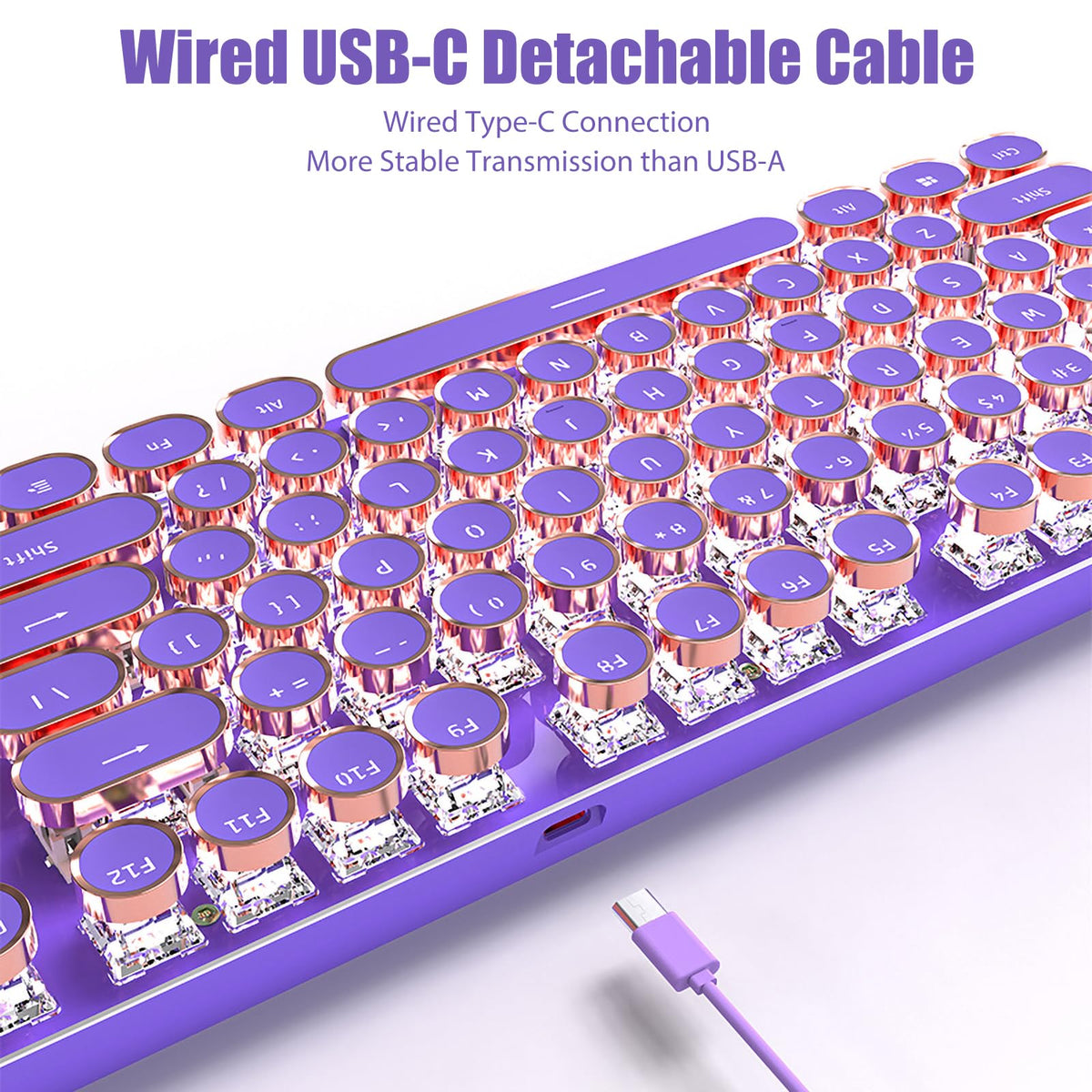 White LED Backlit Mechanical Gaming Keyboard B247536