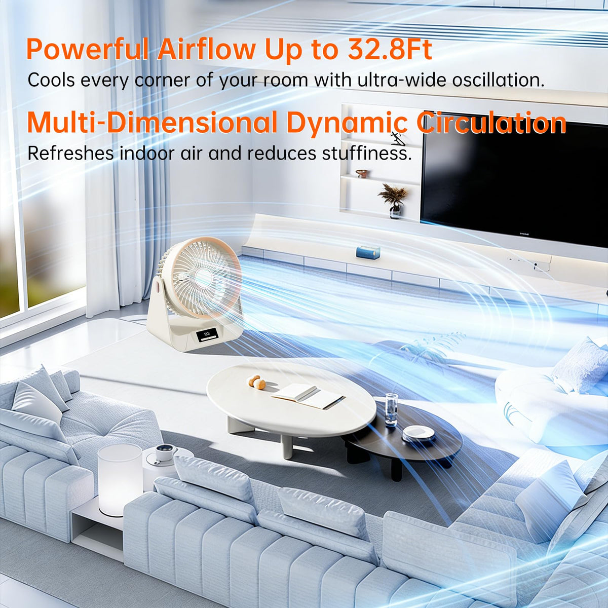 6.5 Inch 5-Speed Portable Desk Fan W5540