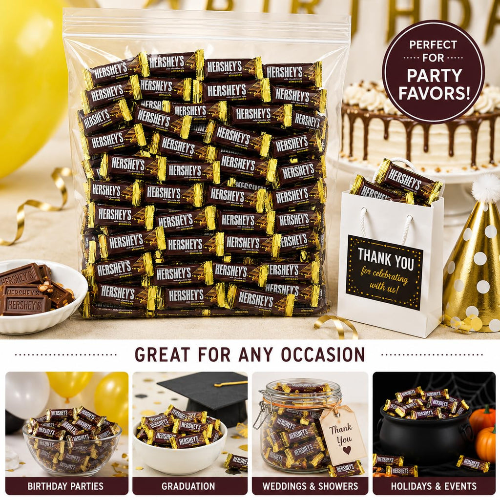 Milk Chocolate with Almonds Bars 50 Pieces Snack Size F926230