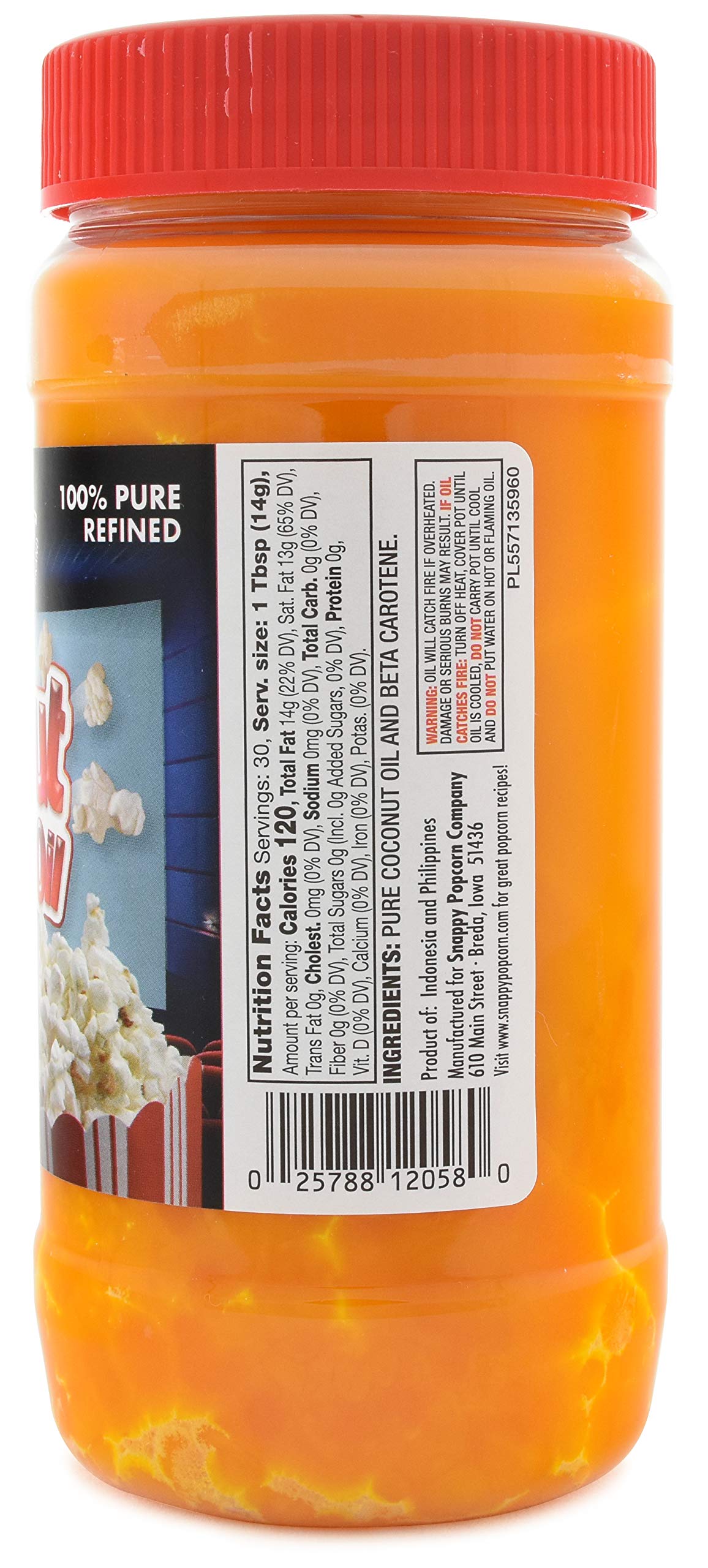 15 oz Coconut Popping Oil, 19 oz Buttery Popcorn Salt H430