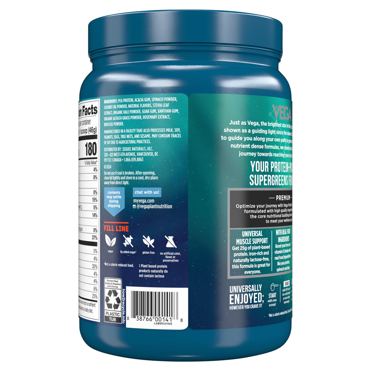 Creamy Vanilla Plant Based Protein Powder I458