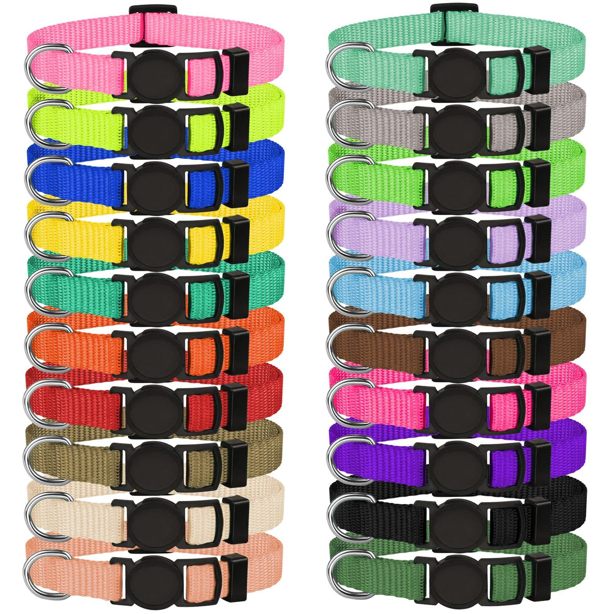 20 PCS Nylon Breakaway Puppy Collars A322506