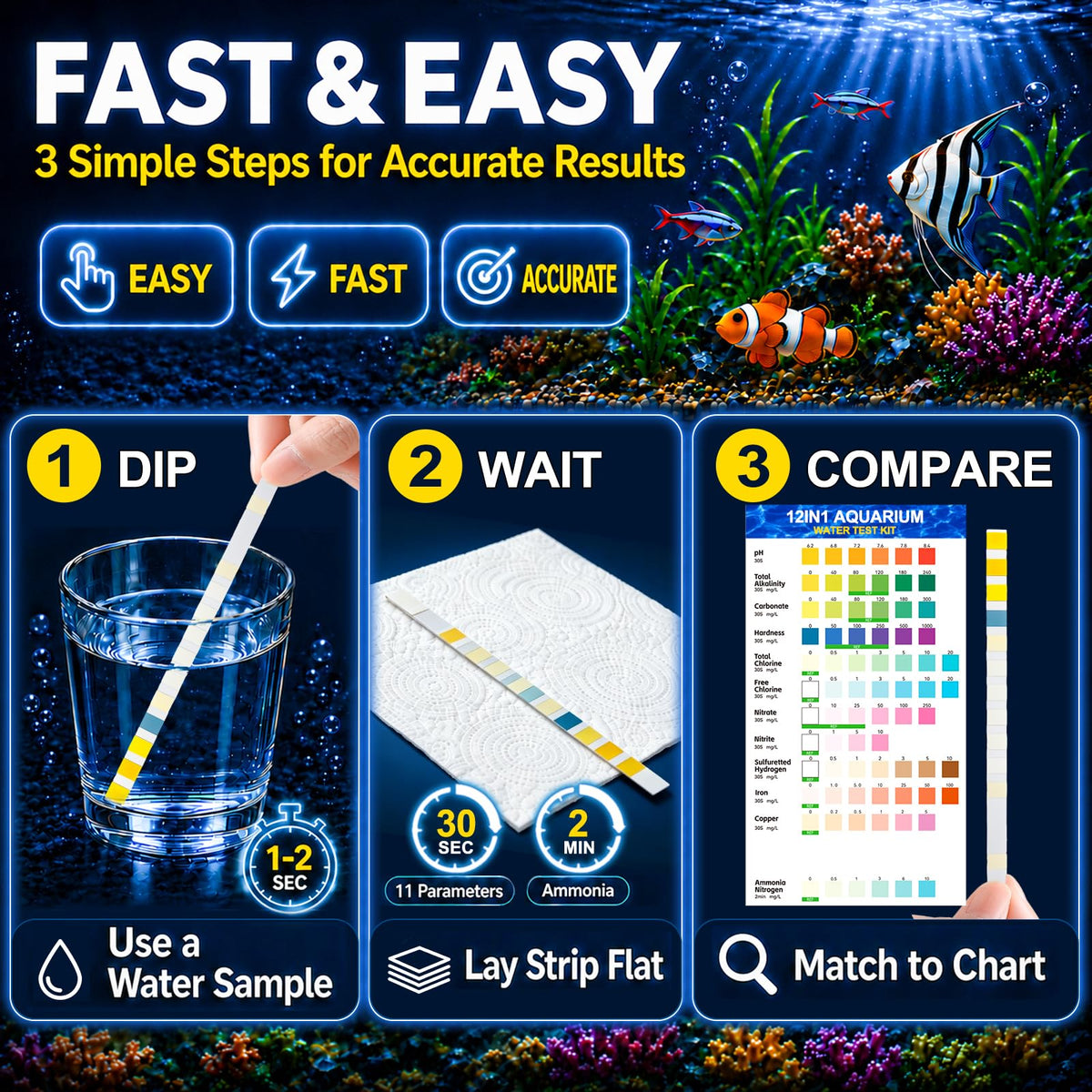 Aquarium Test Strips 50ct S406