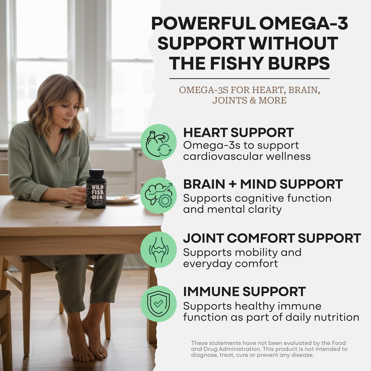 Fish Oil Omega 3 Supplements 120 Capsules V347240