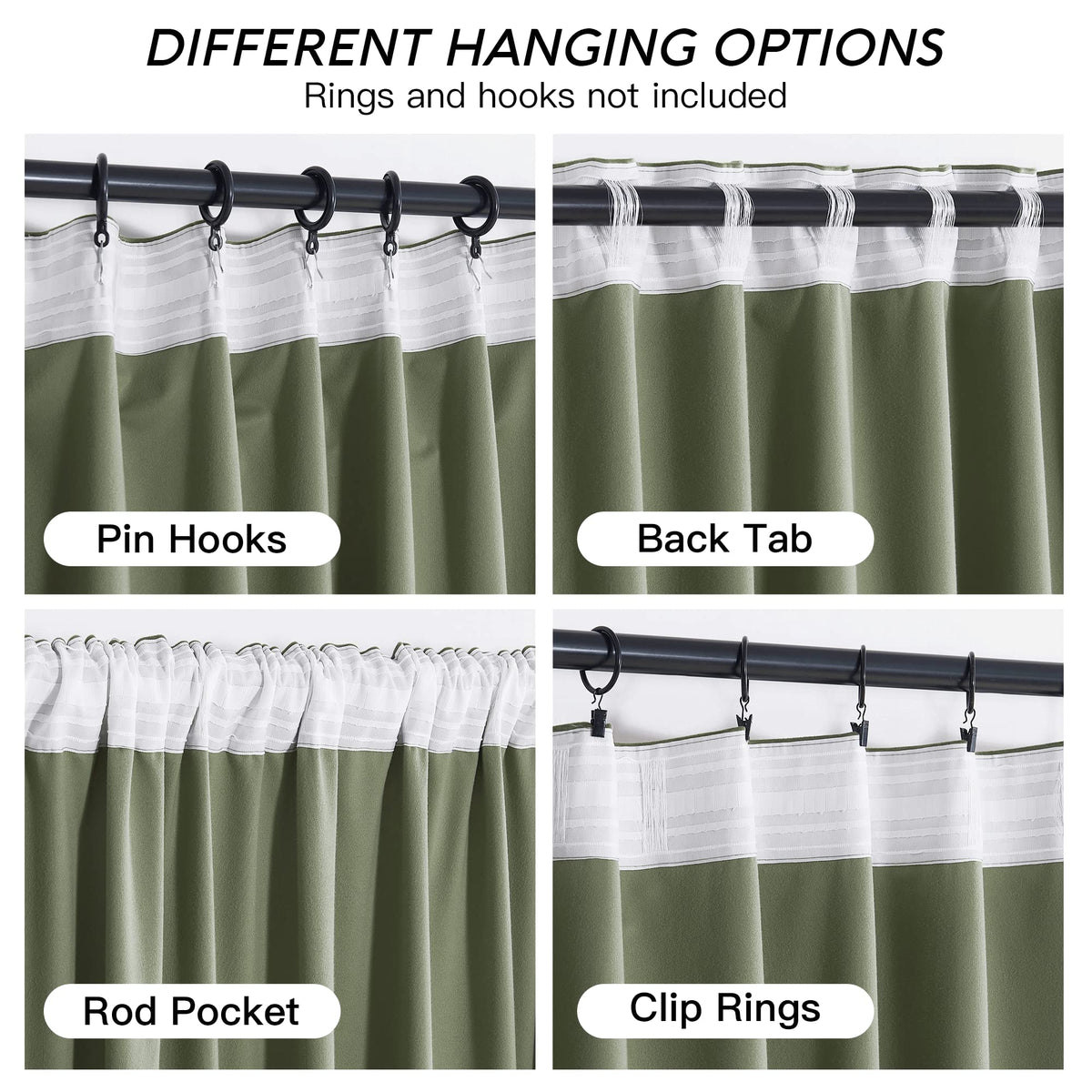 Sage Green Velvet Curtains 96 inches J41577