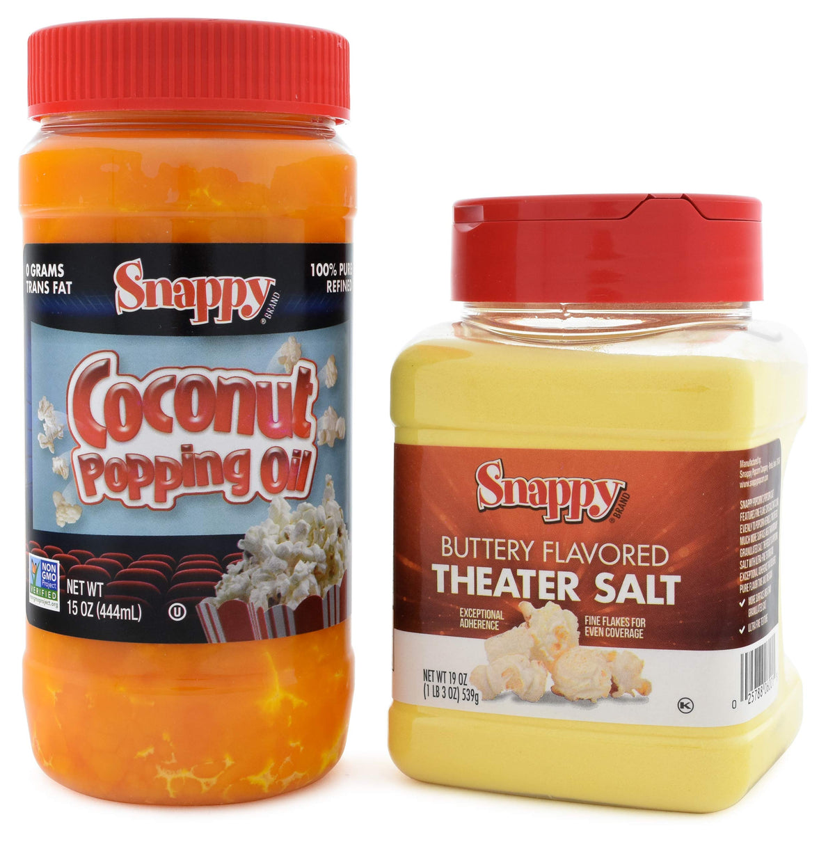 15 oz Coconut Popping Oil, 19 oz Buttery Popcorn Salt H430
