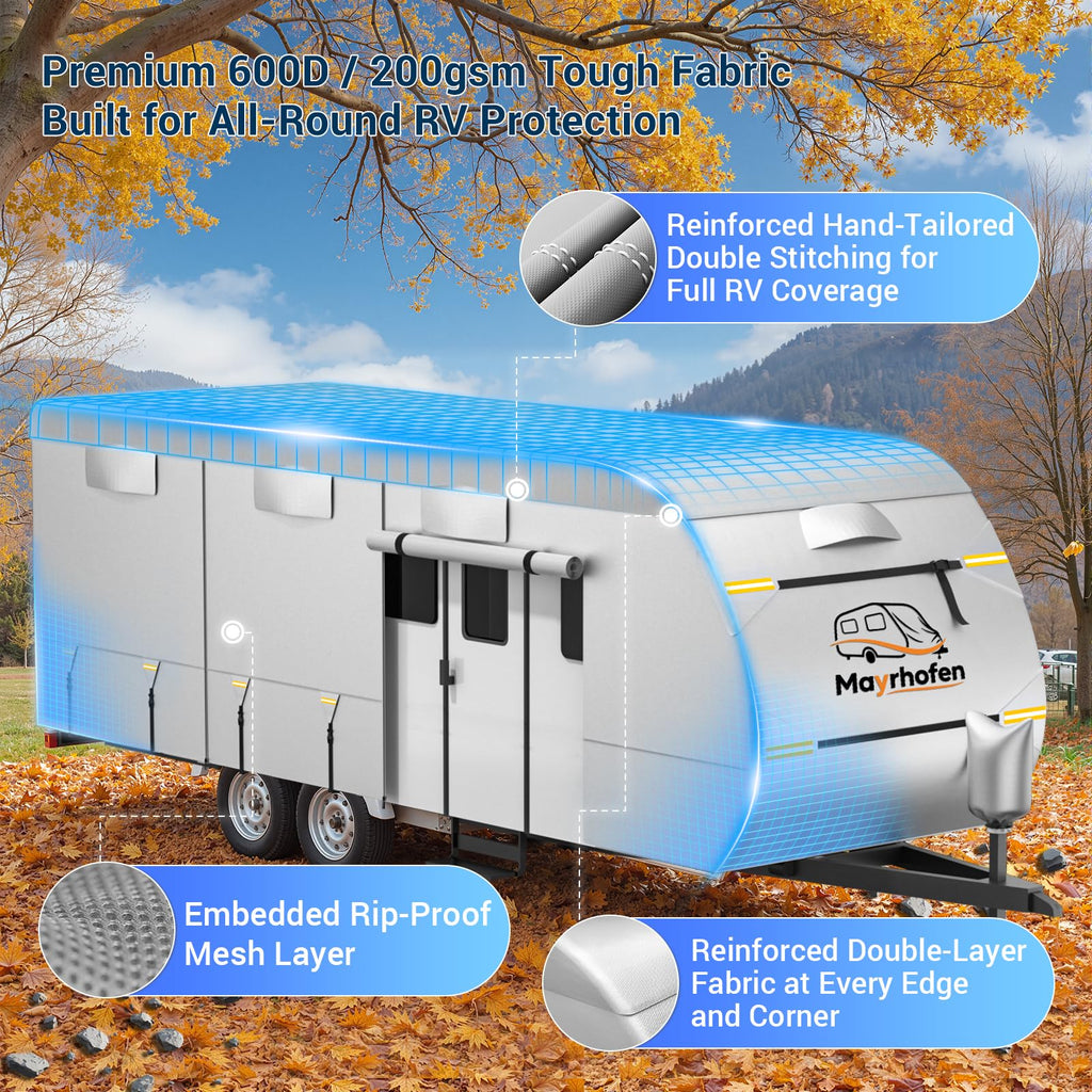 600D Oxford Fabric 30-33ft Travel Trailer Cover E411646