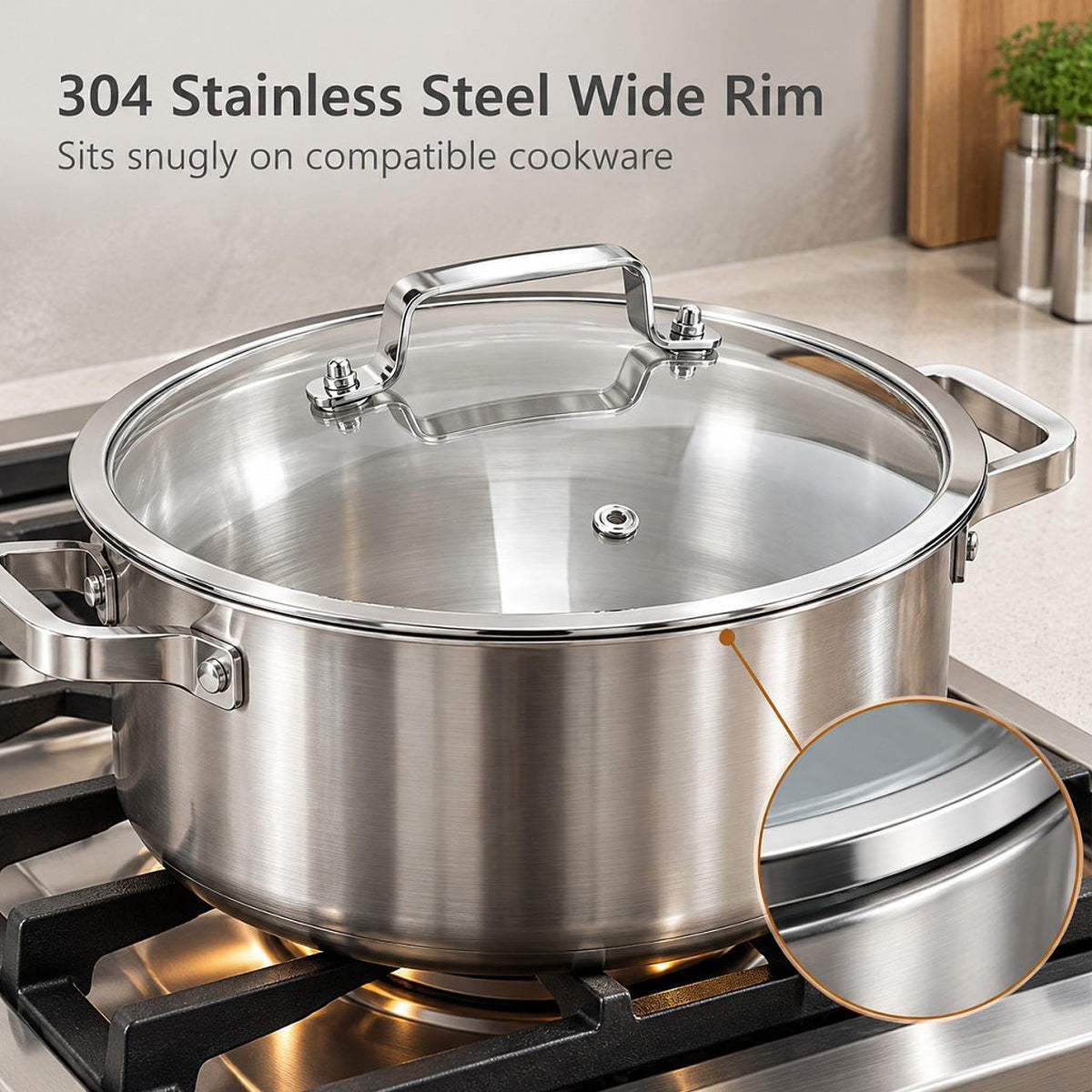10 Inch Tempered Glass Pot & Pan Lid Q200892
