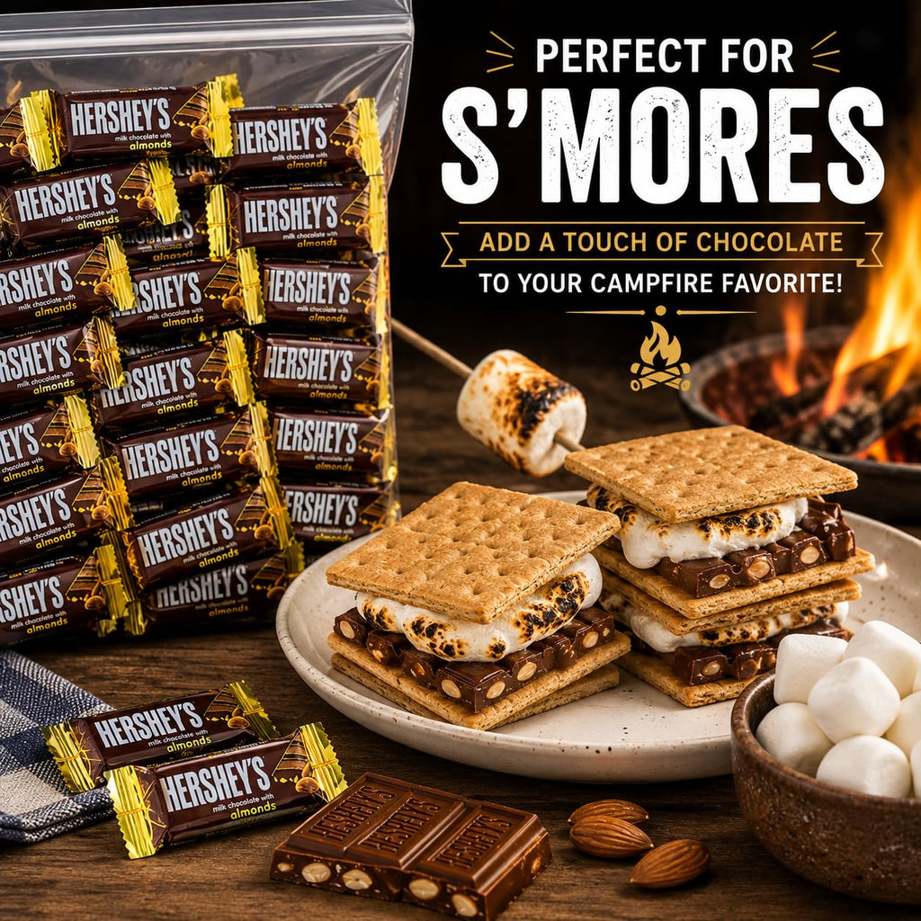 Milk Chocolate with Almonds Bars 50 Pieces Snack Size F926230