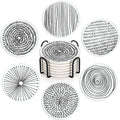 Set of 6 Ceramic Stone Coasters S107155
