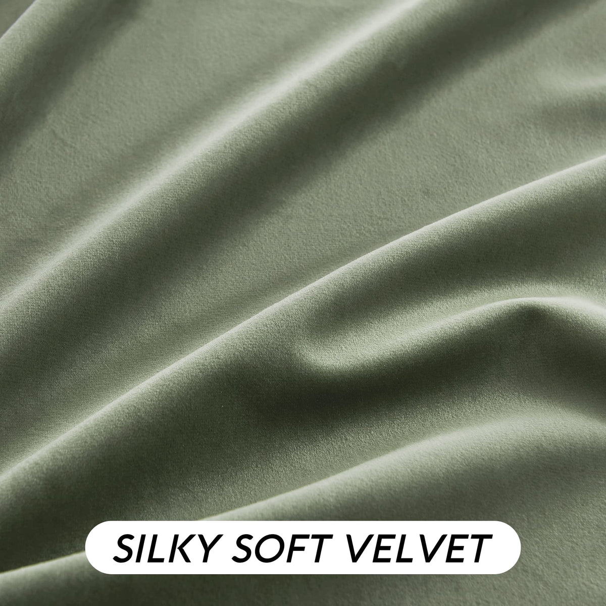 Sage Green Velvet Curtains 96 inches J41577