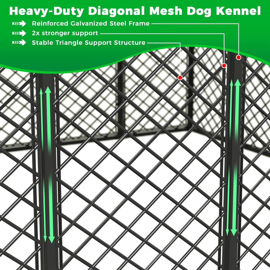 10x14×6.4 FT Heavy Duty Dog Kennel R972
