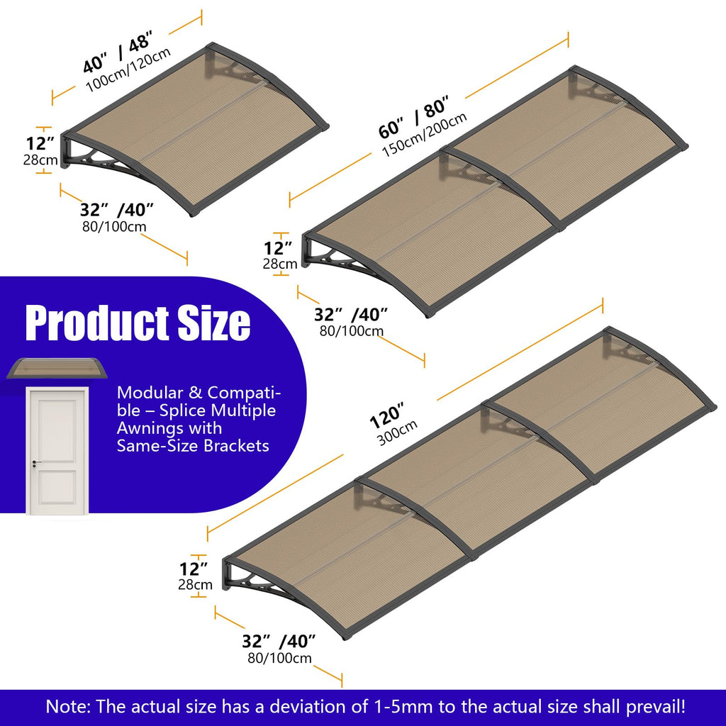 32x48'' Polycarbonate Door Awning B4735