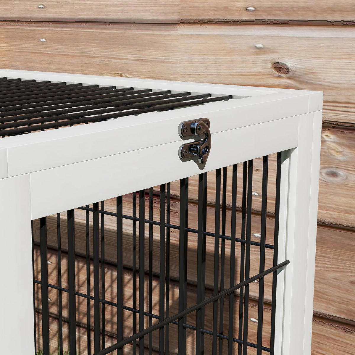 2 Levels Outdoor Rabbit Hutch Dark Gray S477903