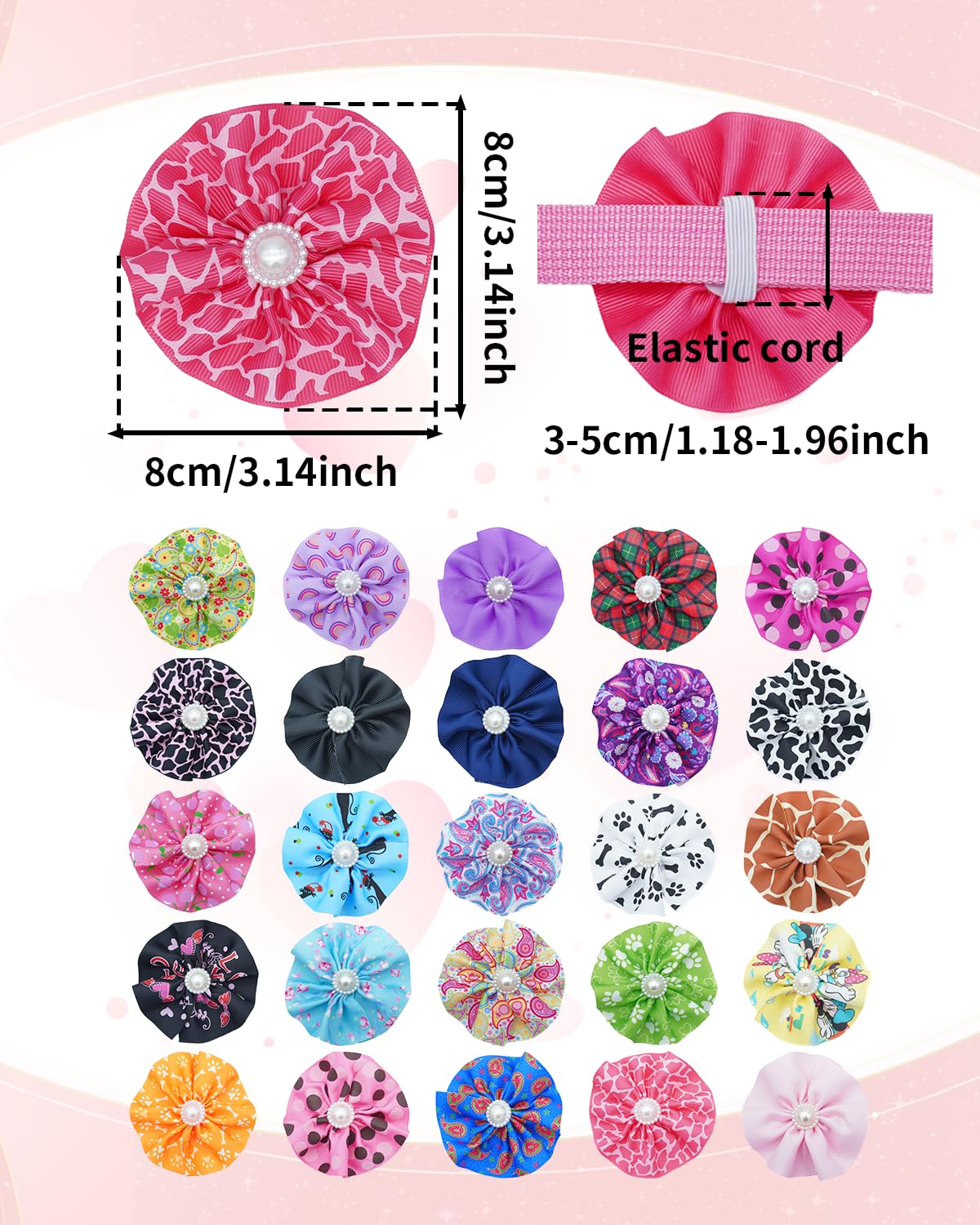 100 Pack Small Dog Bows and Ties X396