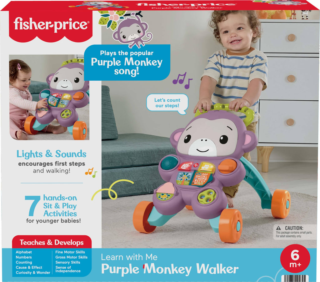 Purple Monkey Baby Walker with Music Lights & Activities G80636