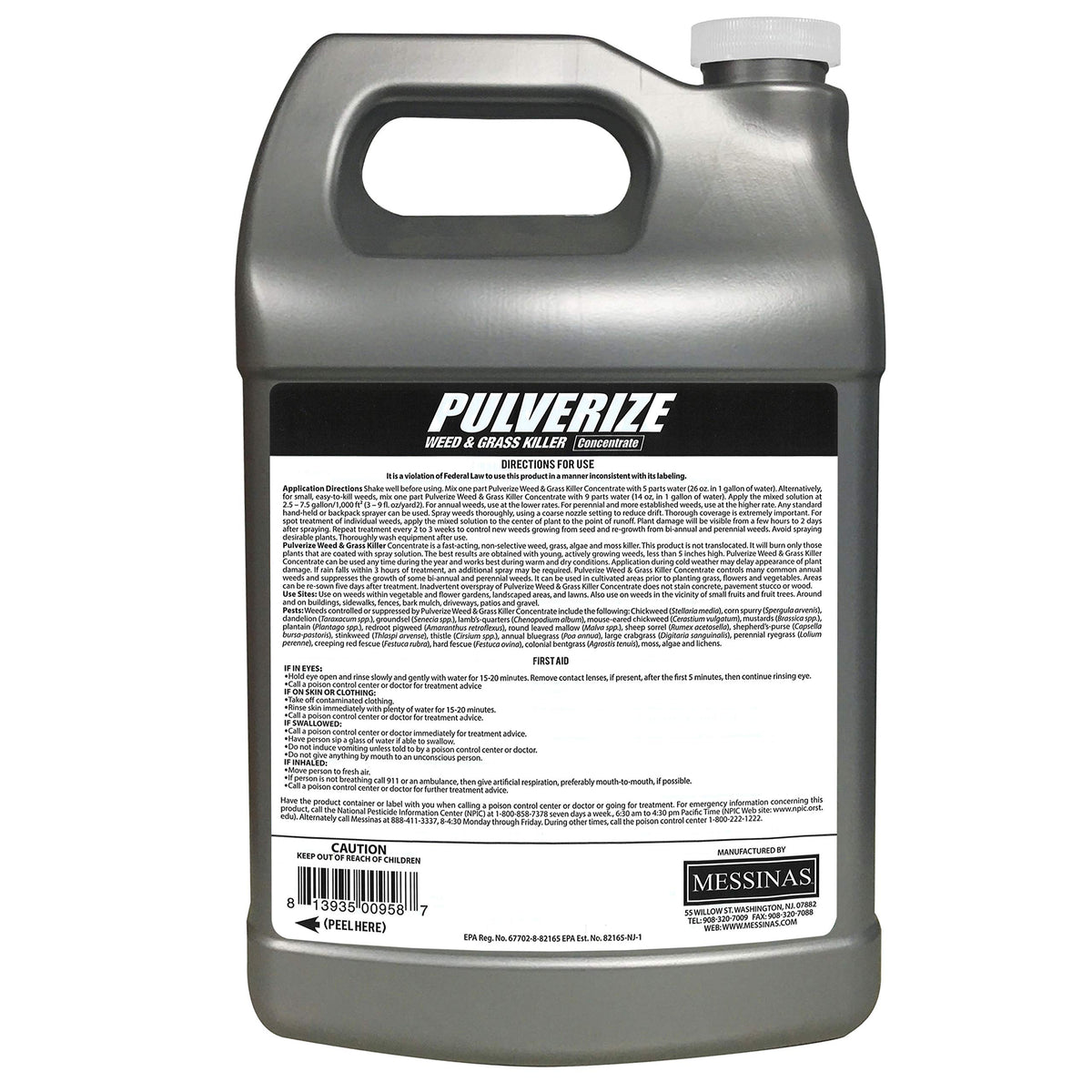 All Natural Fast Acting Non-Staining Weed and Grass Killer Concentrate 1 Gallon J3479
